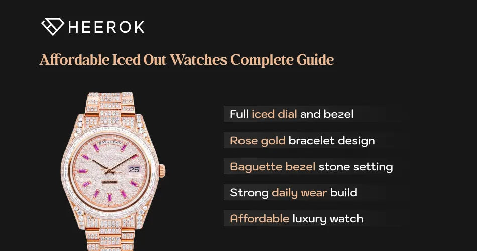 Affordable iced out watches complete guide inner banner with rose gold iced watch