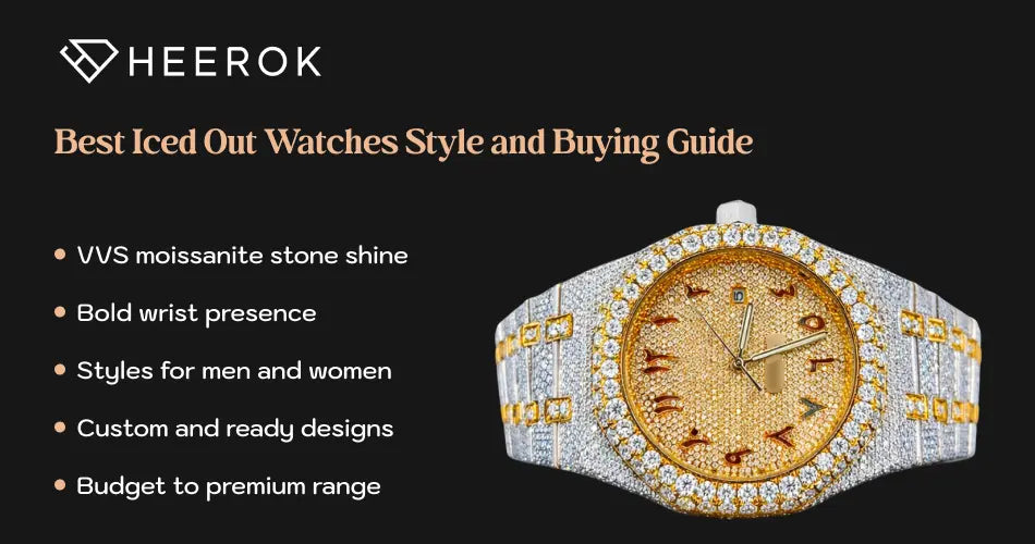 Best iced out watches style and buying guide VVS moissanite diamond shine luxury watches