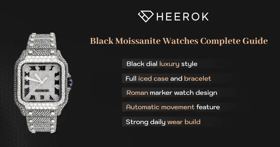 Black moissanite watches complete guide inner banner with black dial luxury watch