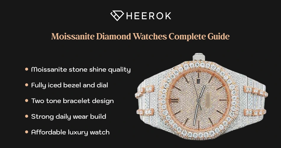 Moissanite diamond watches complete guide inner banner with fully iced watch